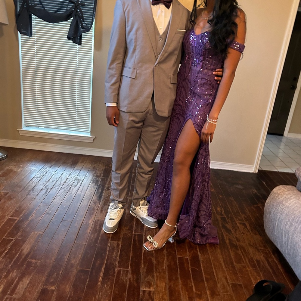 Womans Purple sequin dress